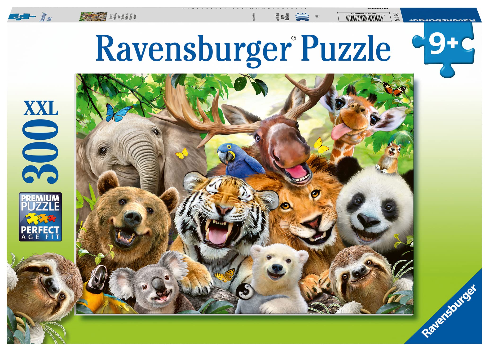 Ravensburger Exotic Animals Selfie 300‑Piece Jigsaw Puzzle for Kids Age 9 and Up and Adults – Colourful XXL Wildlife Puzzle