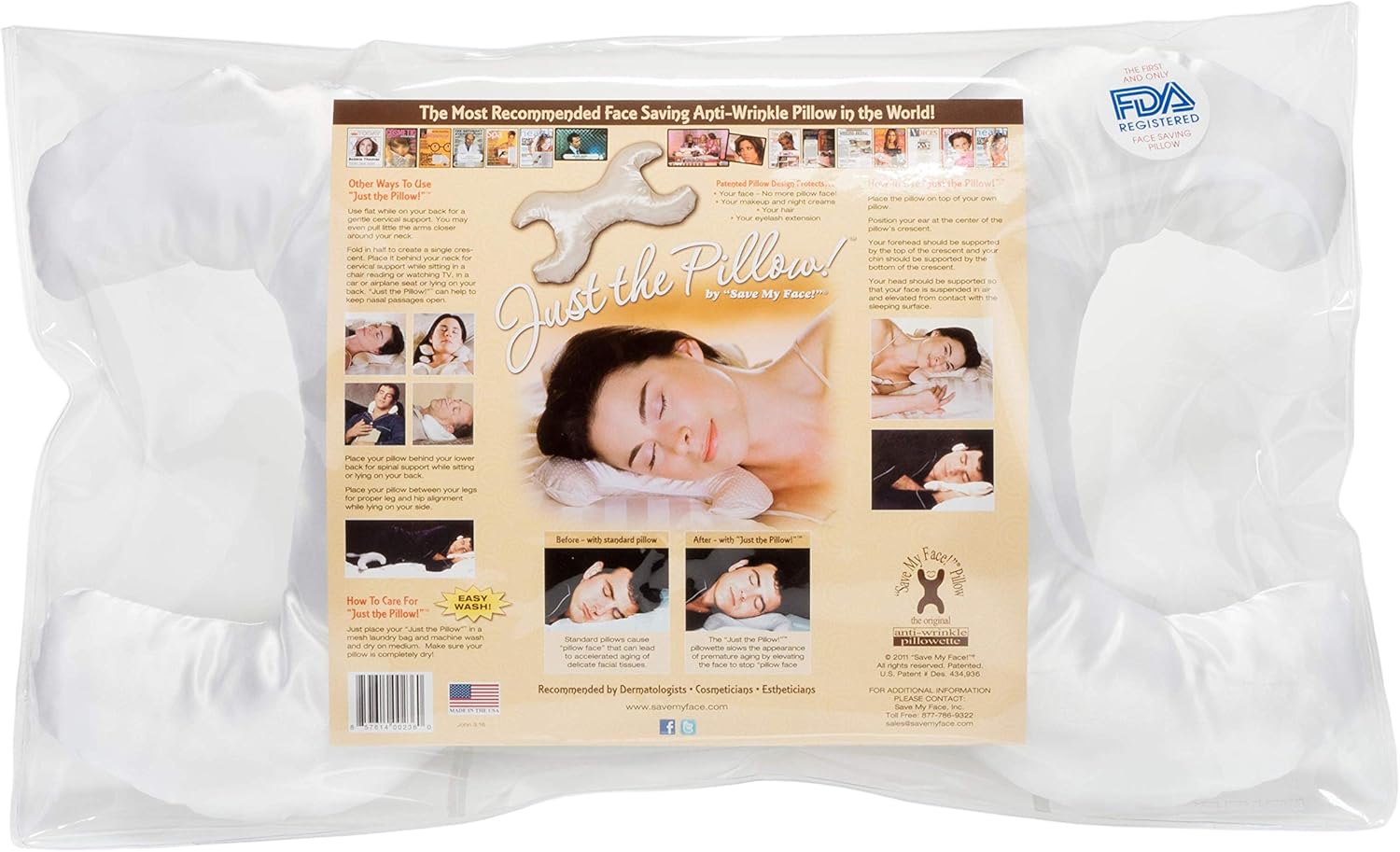 Amazon Com Save My Face Pillowette La Petite Made In Usa