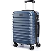 LIGHT FLIGHT Carry On Luggage 22x14x9 Airline Approved, Carry On Suitcases with Wheels, Expandable Hardside Lightweight Rolling Travel Luggage with TSA Lock 20 Inch Carryon, Royal Blue