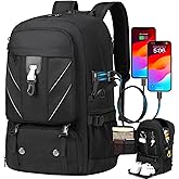 Banlole 17.3 Inch Travel Laptop Backpack with Shoe Compartment,50L Carry on Flight Approved Backpacks Multiple Compartments,Water Resistant Anti Theft Bag with USB Charging Port,for Men Women