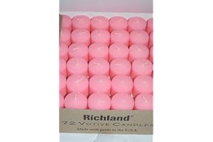 Richland Votive Candles Pink Unscented 10 Hour Burn Set of 72