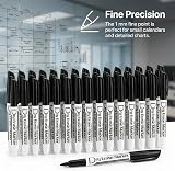 Volcanics Dry Erase Markers Whiteboard Pens Fine Tip Pack of 30 Black White view 2