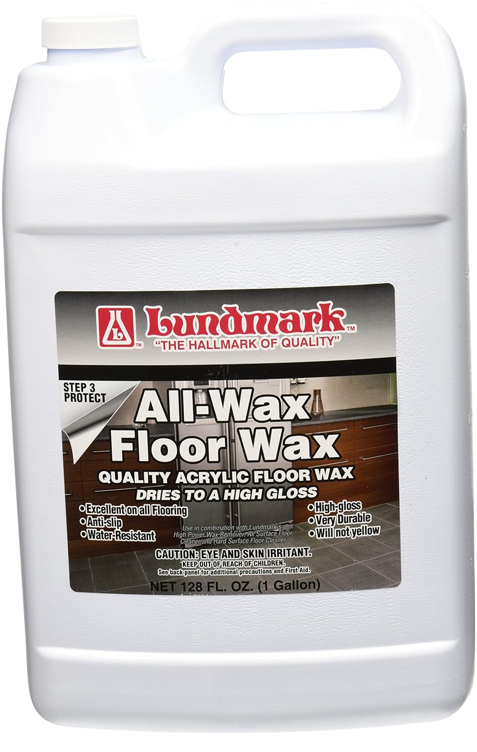 Lundmark Wax 3201g01 2 1 Gallon Container Anti Slip Floor Wax