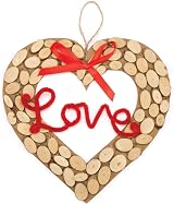 Baker Ross AR124 Heart Wreaths Pack of 10 22cm Brown view 4