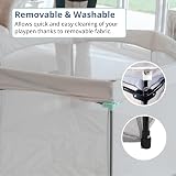 Venture All Stars Foldable Baby Playpen Large Portable Mesh Mat Silver view 9