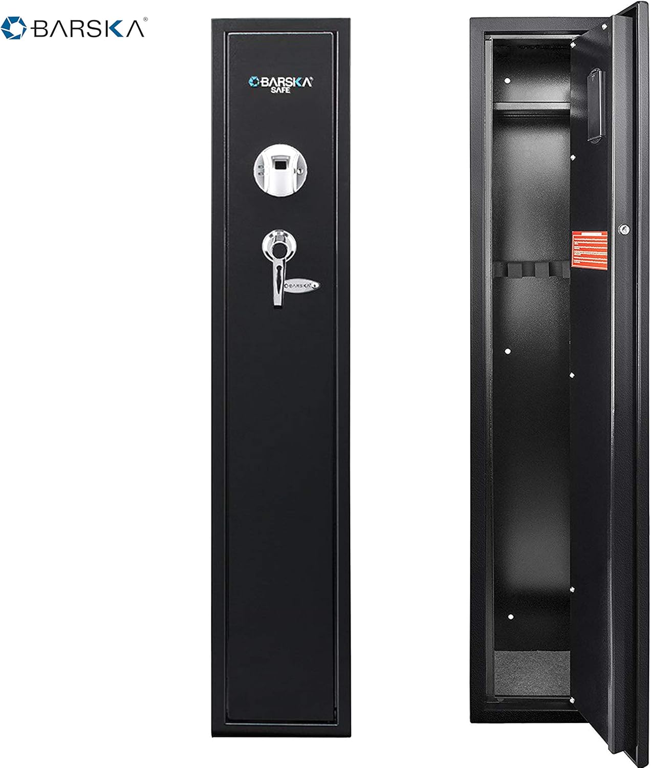 Barska Quick and Easy Access Biometric Rifles, Firearms and Long Guns Safe for Home, Removable Shelf, Optional Silent Mode, 1.83 Cubic Ft, Up to 4 Rifles without Any Accessories : Gun Safes : Sports & Outdoors