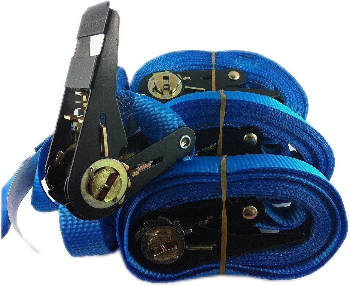 Correas De Amarre De Automóvil Para Remolques (4 Unidades) - Correas De Neumático De 2 X 96 Pulgadas Con Ganchos Planos Para Asegurar Fácilmente Los Neumáticos En Automóviles, SUV, Jeep O Autos