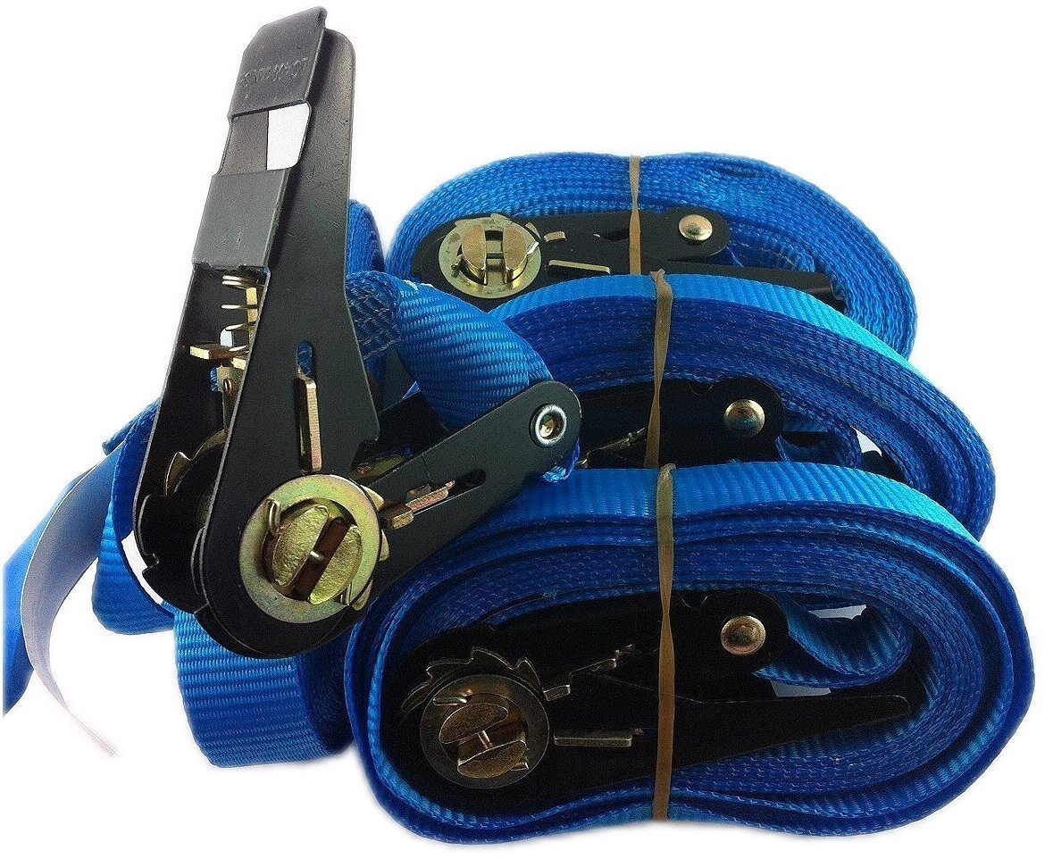 Set 4 Cinghie Con Cricchetto - Portata 800 Kg, Lunghezza 4-6 M, Larghezza 25 Mm - Foto 11