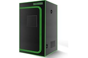 MELONFARM 4x4 Grow Tent, 48"x48"x80'' High Reflective 600D Diamond Mylar Canvas with Observation Window and Floor Tray for Hydroponic Indoor Plant Growing