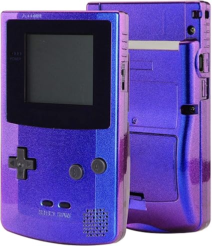 Amazon Co Jp Extremerate Chameleon パープルブルー Gbc 交換用 フルハウジングシェルカバー ボタン付き ネジ付き スクリュードライバーツールセット ゲームボーイカラー用 手持ちゲームコンソールは含まれていません ゲーム