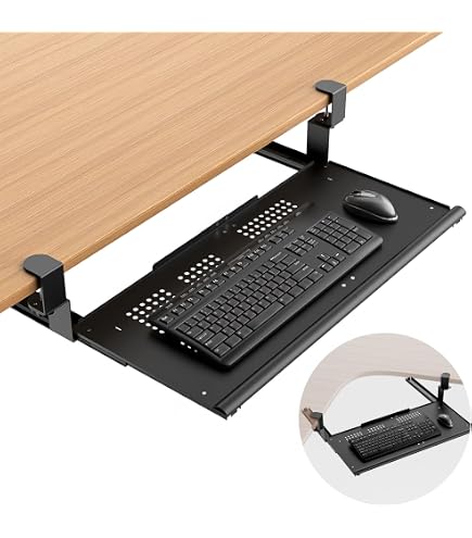 Amazon.com : Strifuture Keyboard Tray Under Desk - Full Metal