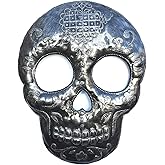 It's Cactus Veve Erzulie Danton Skull Metal Wall Hanging Sculpture, Day of the Dead Skull Skeleton Artwork, Handmade in Haiti, Recycled Metal 7.6 X 9.75 Inches Halloween Decorations Indoor Outdoor