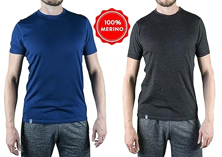 Alpin Loacker Merino T-Shirt Merino-Wolle Sportshirt Herren | wenig Schweiß + Lange trocken | Funktionsshirt Merino Unterwäsc
