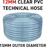 Cost Wise Clear PVC Pipe Hose 2m 12mm ID 15mm OD Transparent Water Air Oil Gas view 7