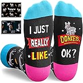 HAPPYPOP Funny Animal Gifts Men Women - Horse Pig Donkey Socks Crazy Silly Socks