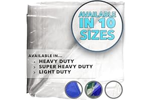QUEEN OF TARPS | 6x8 Light Duty Tarp Waterproof, 70 GSM is 7 MIL, UV/Tear Resistant Tarp, Camping, Outdoor Furniture, Car, Tents, Painting, Firewood Protection | 6x8, Light Duty
