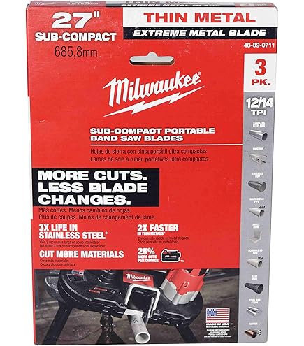 thumbnail image 2 of Milwaukee 48-39-0500 10 TPI Deep Cut Portable Band Saw Blade – 1 Pack – Bi-Metal 2 of 5