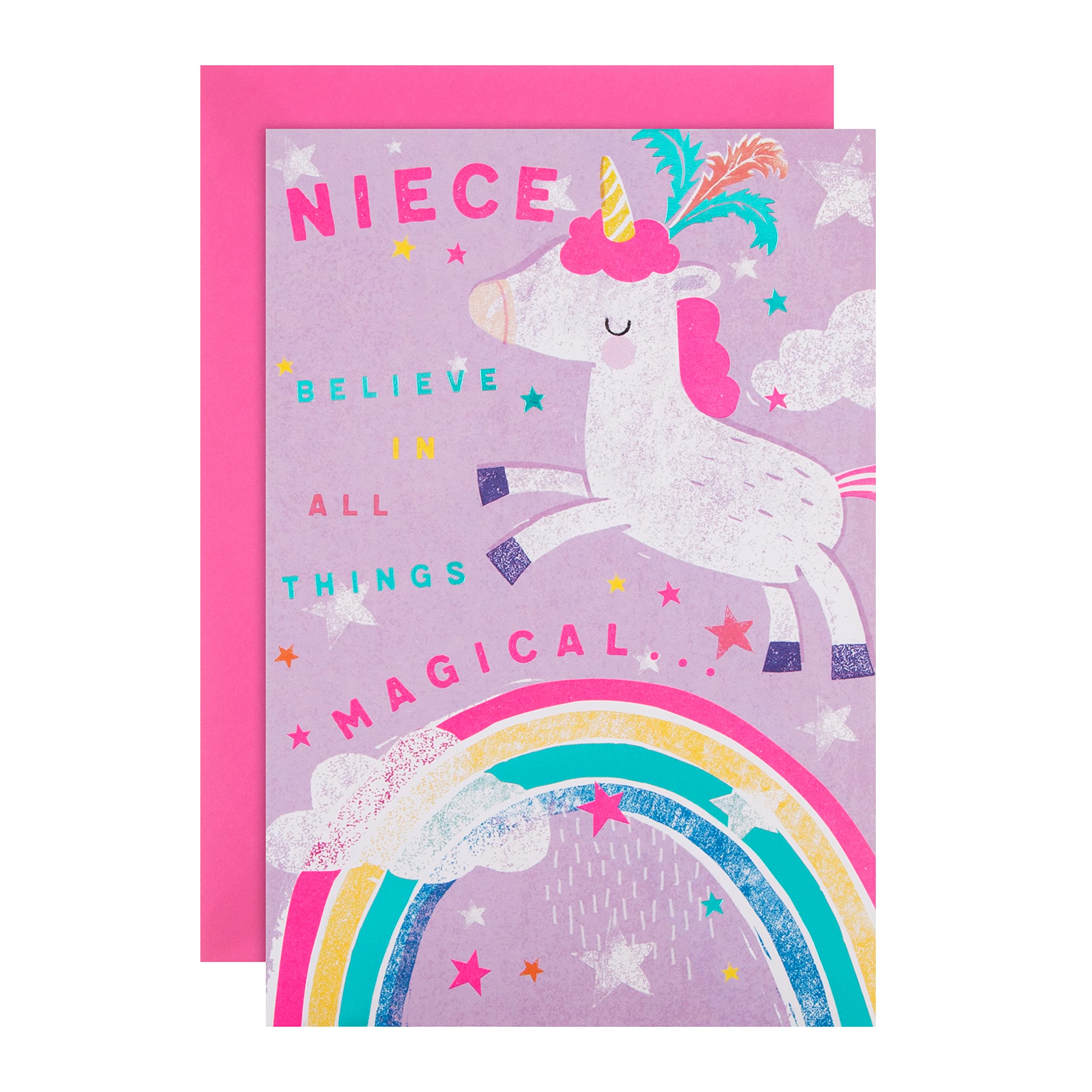 Hallmark Birthday Card for Niece - Cute Magical Unicorn Design