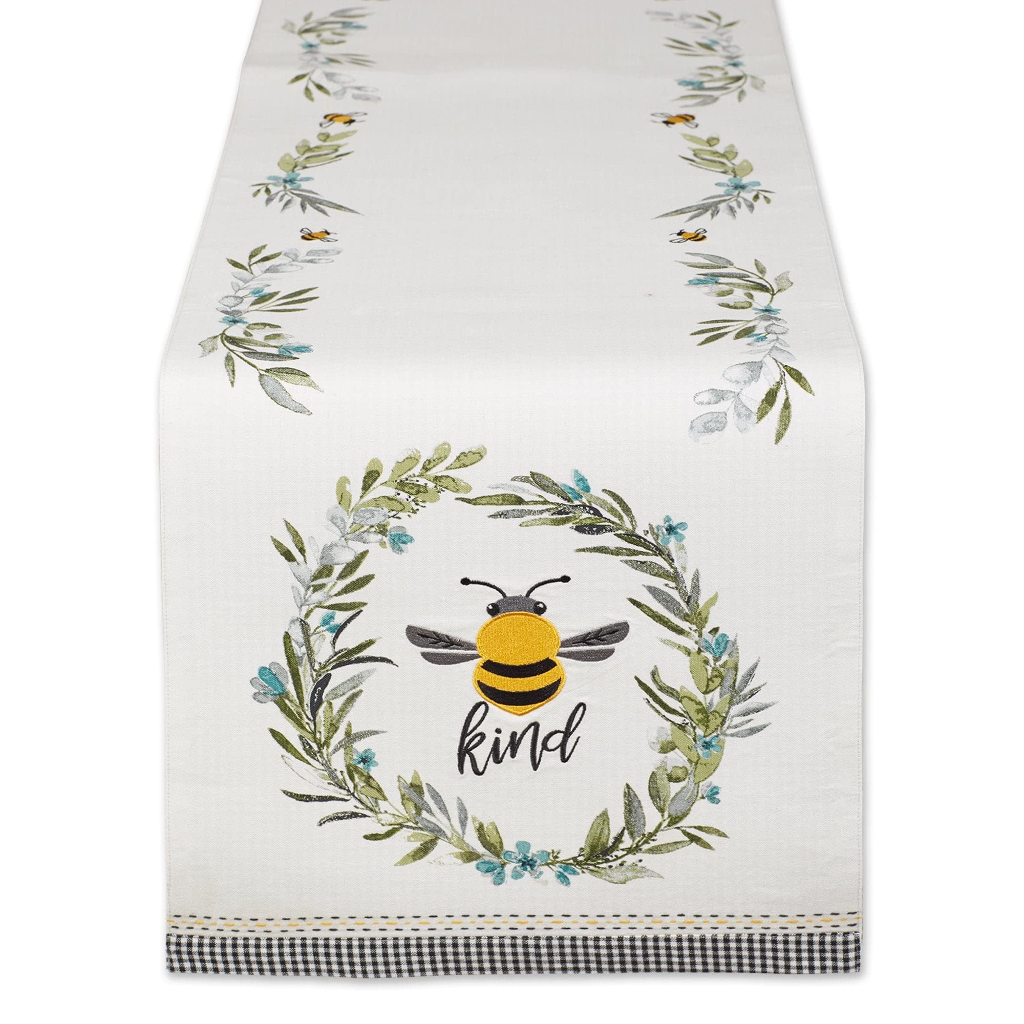 DII Kitchen, Cotton, Bee Kind, Reversible Table Runner, 14x72