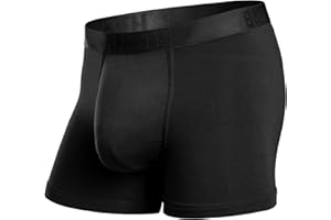 BN3TH Men's Classic Icon Trunk Underwear with the Orignal 3-D Pouch Technology - Breathable, Anti-Chafing, Athletic Design, TENCEL Modal, No-Roll Waistband, Black, Large