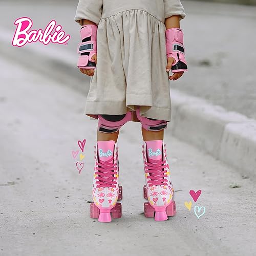 Barbie Roller Skates for Girls Adjustable Sizes 12-2, Glitter