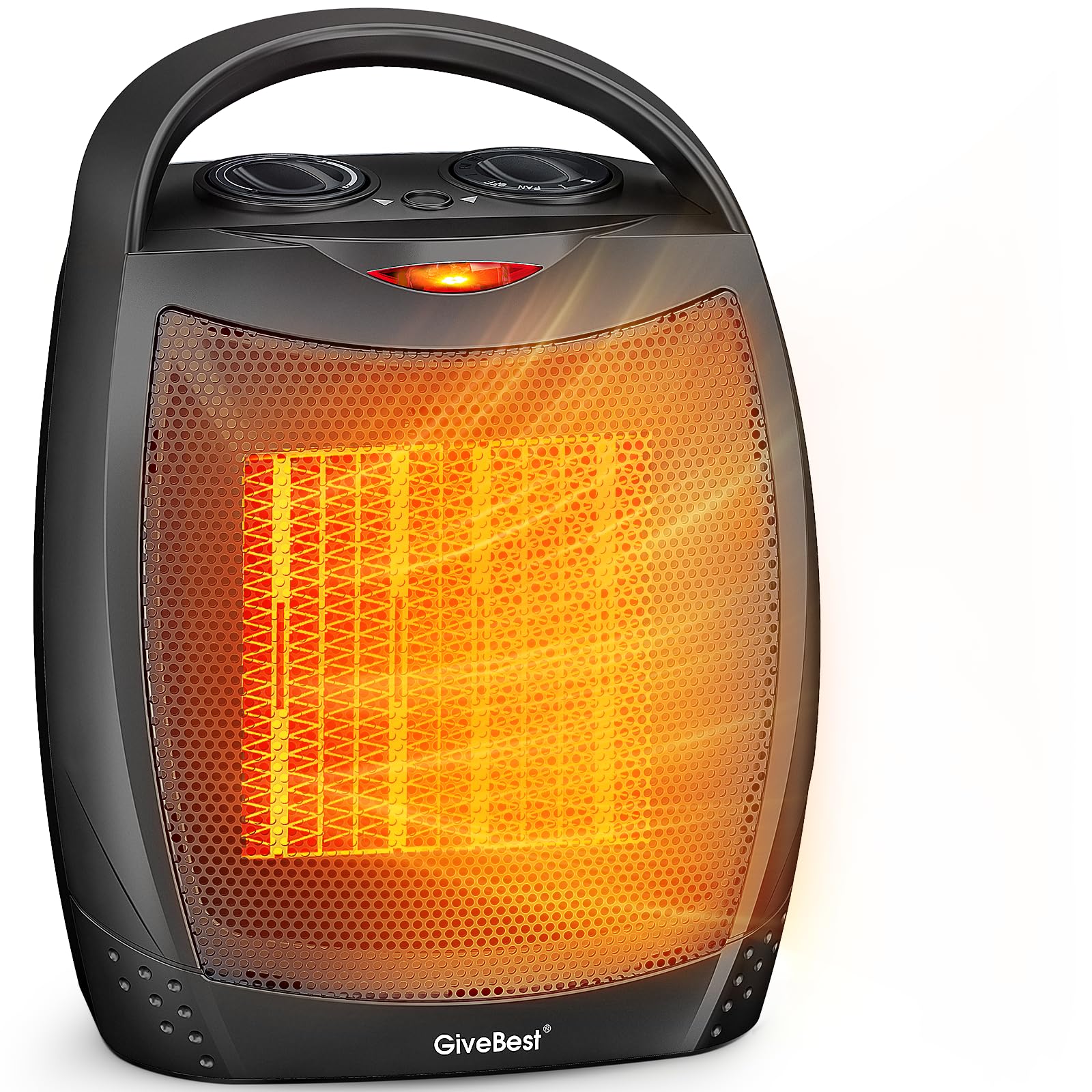 Photo 1 of ***LOTS OF SCRAPES AND SCRATCHES***GiveBest Portable Electric Space Heater, 1500W/750W Ceramic Heater with Thermostat, Heat Up 200 Square Feet in Minutes, Safe and Quiet for Office Room Desk Indoor Use***LOTS OF SCRAPES AND SCRATCHES***