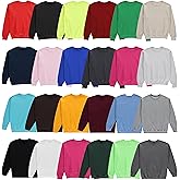 BILLIONHATS Mens Adult Crewneck Fleece Lined Pullover Sweatshirt Bulk, Mixed Assorted, Wholesale Donation Homeless