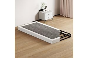 SHOANED Twin Size Box Springs - 5 Inch Low Profile Mattress Foundation No Noise Heavy Duty Metal Basics Bed Base with Clean Fabric Cover, Easy Assembly