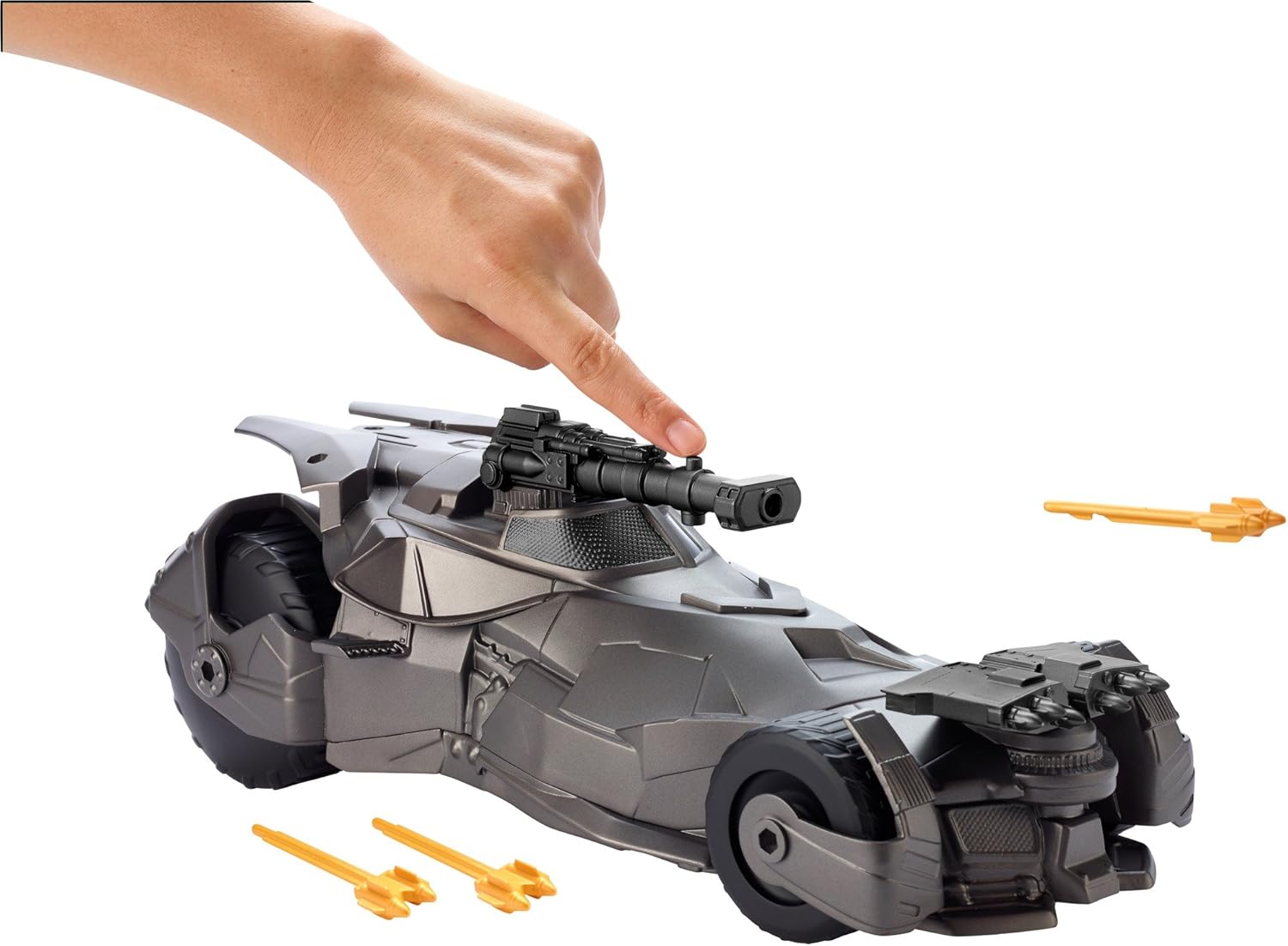 Mattel FGH58 Justice League Cannon Blast Batmobile Vehicle in Open Tray, 12" - Image 3