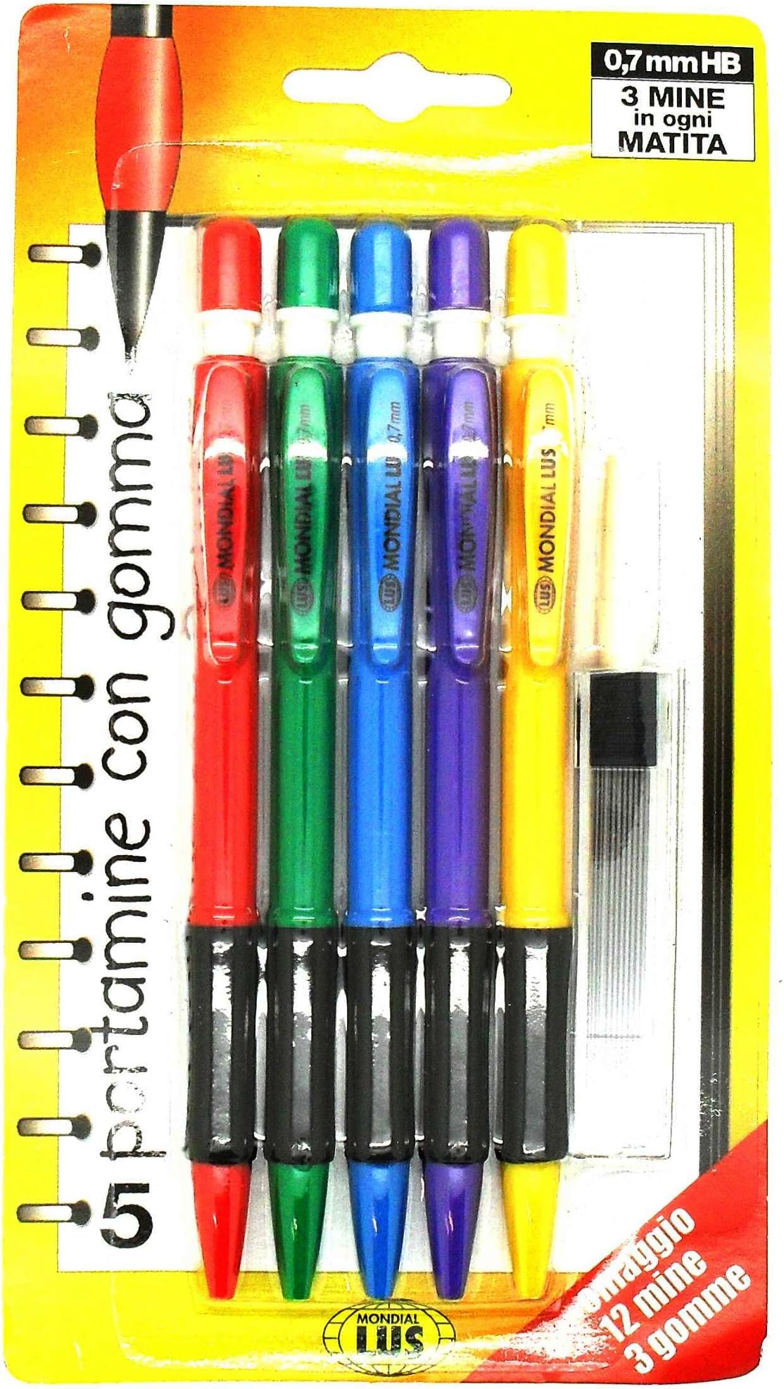 Soft Grip 0.7mm HB Mechanical Refillable Pencil with Extra Lead & Eraser