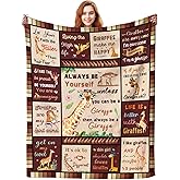 Sletop Giraffe Blanket Gifts for Women,Flannel Giraffes Throw Blanket Funny Giraffe Stuff Animal Decor Blanket Gifts for Adults Kids Girls Boys Giraffes Lovers 50"x40"