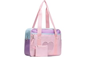 STEAMEDBUN Kawaii Ita Bag Japanese School Bag Cute Tote Bag Large Shoulder Anime Heart Purse