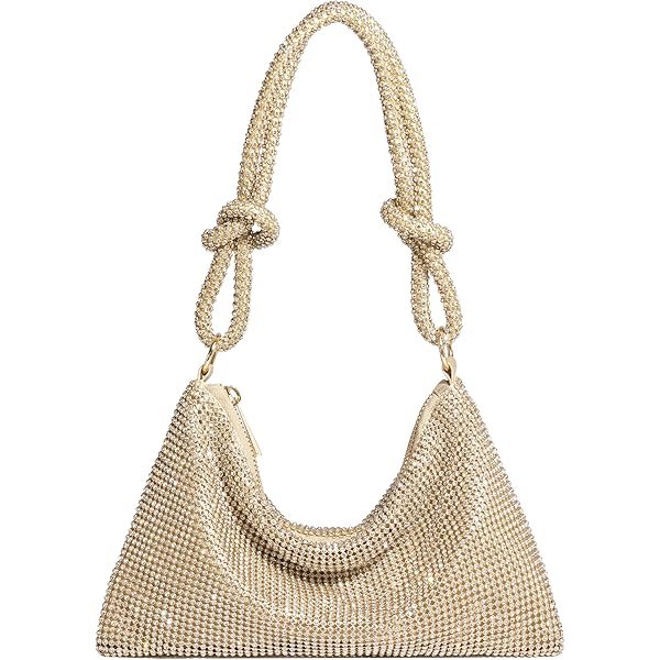 Bella Mera Studio Donda Gold Crystal Clutch - Rhinestone Clutch