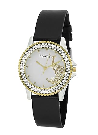 Howdy Analog Black Dial Leather Strap Women Watch (-ss1050)