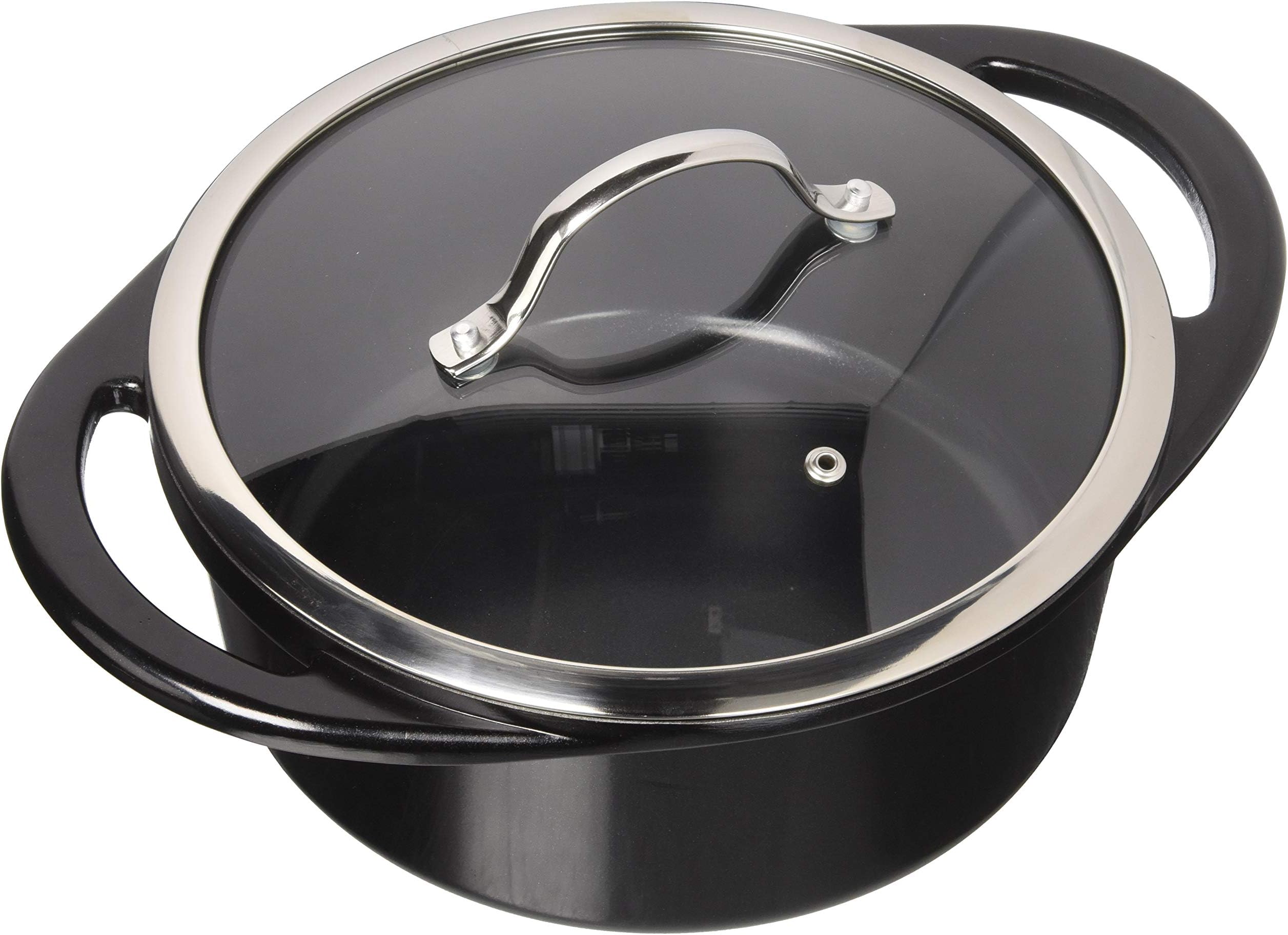CorVex 9573 Stock Pot with Lid, Ceramic, Black