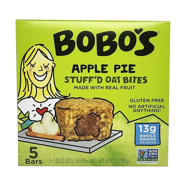 BOBO’S OAT BITES, APPLE PIE STUFFED, 1.3 OUNCE (5 COUNT BOX)