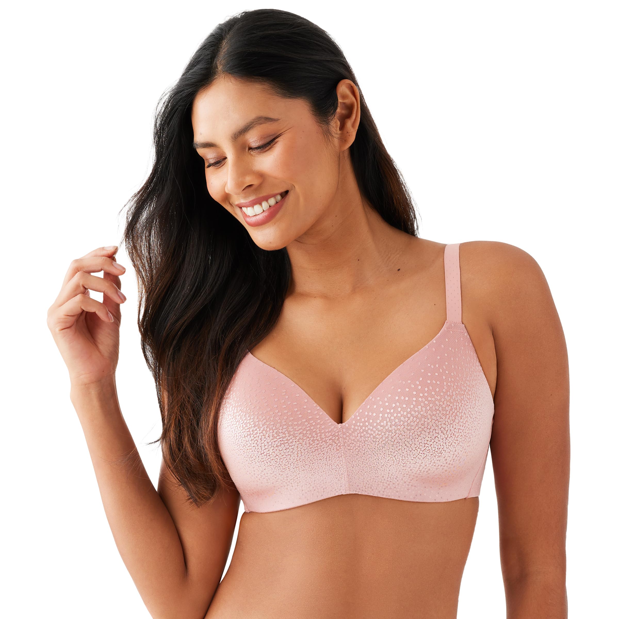 Photo 1 of Wacoal Women's Back Appeal Lightly Padded Full Coverage Wire Free T-Shirt Bra, 856303, Rose Elegance, 38DDD