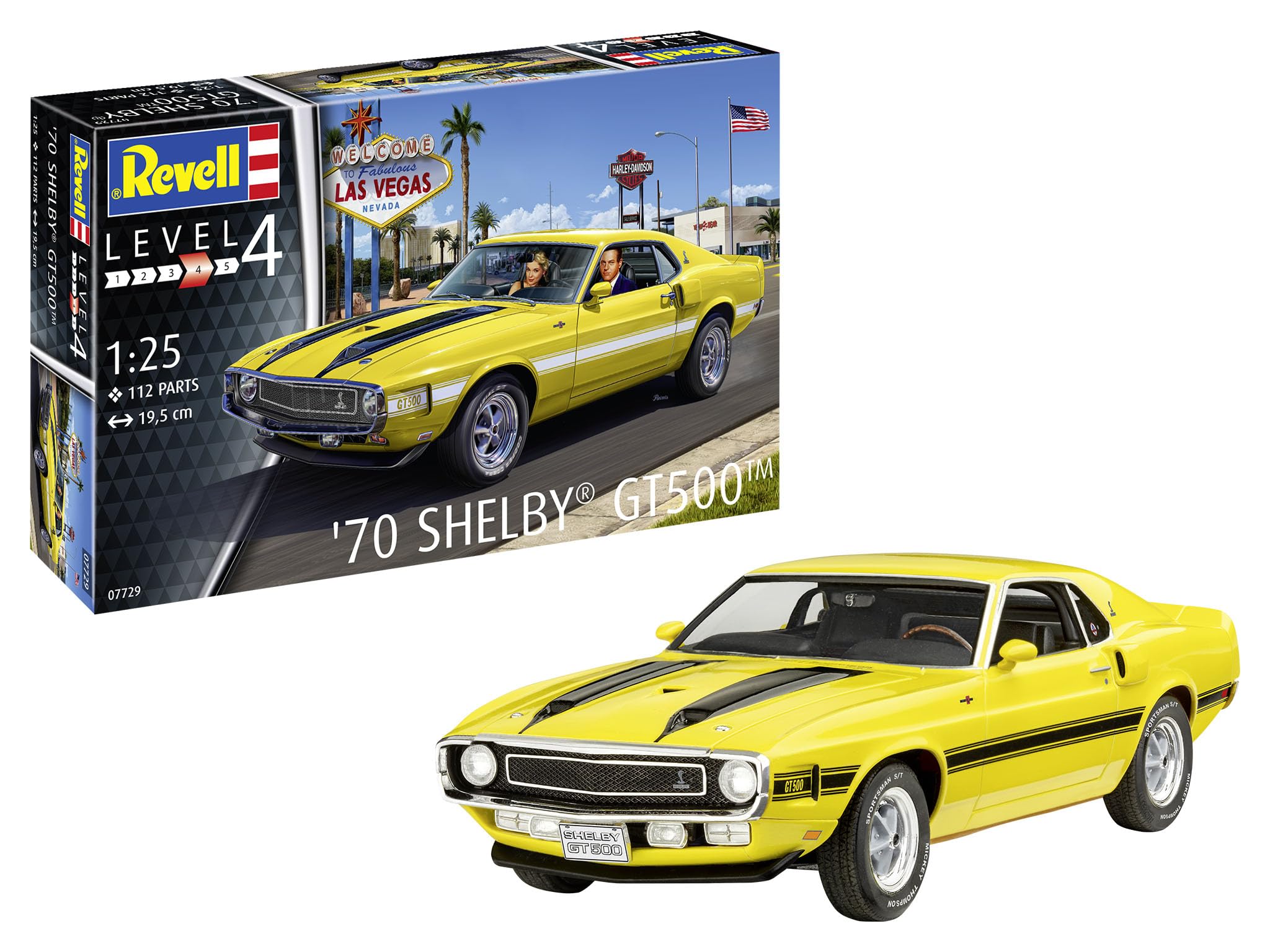 Revell 07729 70 Shelby Mustang GT500 1:25 Scale Unbuilt/Unpainted Plastic Model Kit