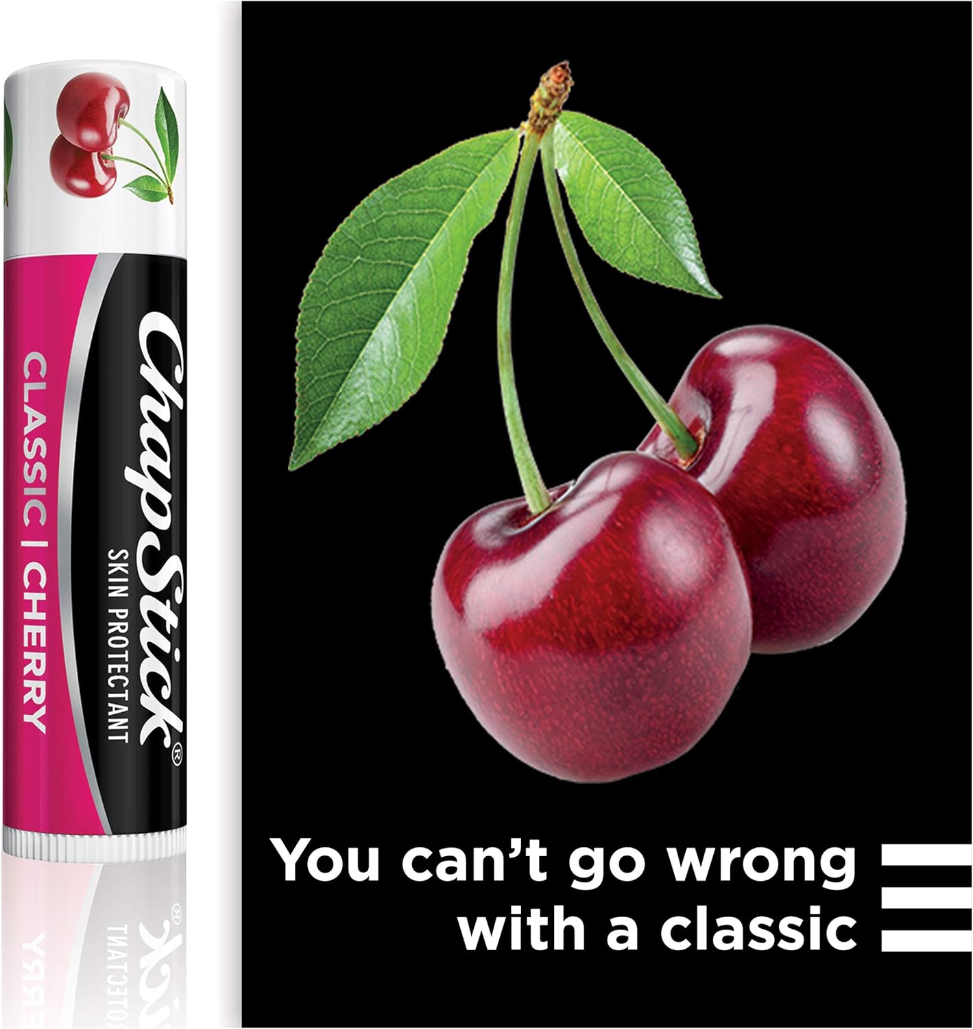 ChapStick Classic Cherry Lip Balm Tube, Flavored Lip Balm for Lip Care on Chafed, Chapped or Cracked Lips, Cherry, Red, 0.15 Oz (Pack of 3): Health & Personal Care