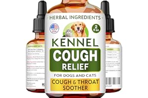 Kennel Cough Treatment for Dogs & Cats - Collapsed Trachea & Cat Asthma Support - Dog Cough Suppressant - Liquid Throat Sooth
