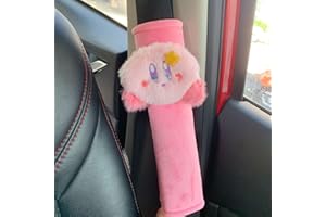 BNTR Car Seat Belt Cover Kirby Stocking Stuffers Cute Creative Toy Safety Seatbelt Shoulder Pad Auto Accessory Neck Cushion Protector Seatbelt Shoulder Protector Nice Gift (Pink Kirby)