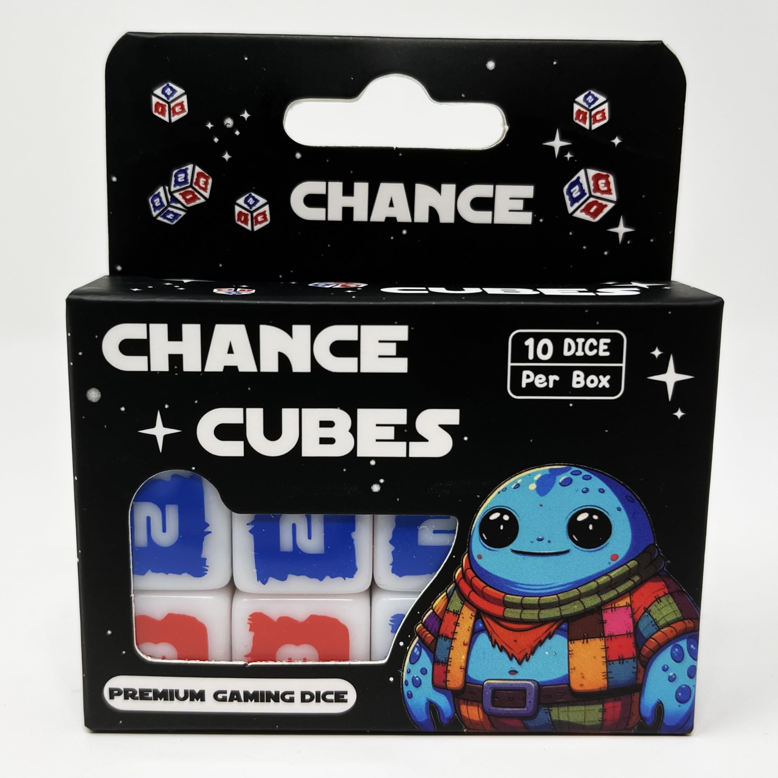 Chance Cubes D6 Dice Set of 10 | Sci-Fi Themed Dice for Star Wars Unlimited, Warhammer 40k, DND, Board Games, Tabletop, Space and Wargaming