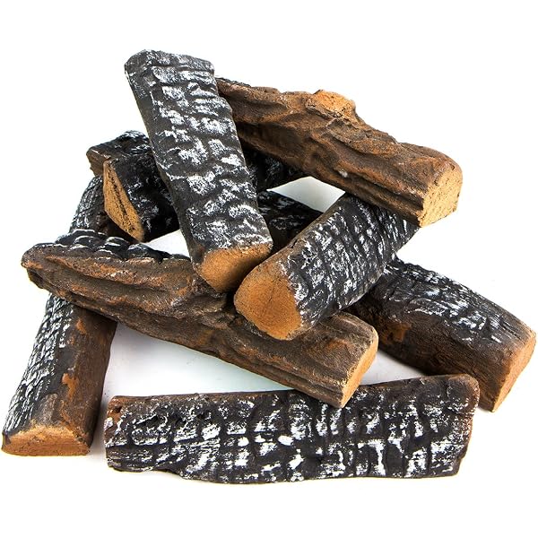 Barton Fireplace Decoration Petite Ceramic Wood, Gas Fireplace Log Set, 10  Piece Set : Amazon.ca: Tools u0026 Home Improvement