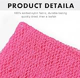 JASSINS African Net Bath Sponge Exfoliating Back Scrubber 66 Inch Pink view 2