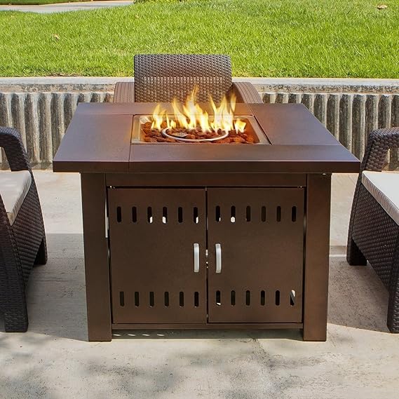 Propan Gas Fire Pit Tisch Feuerstelle Outdoor Kamin Gas-Heizstrahler