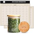 Clear Expiration Date Labels, 176 Waterproof Food Labels for Pantry Containers, Kitchen Freshness, Use by Meal Prep Best Write On Stickers
