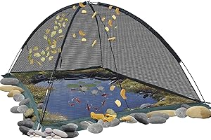 OKAYES Pond Cover Dome 10x8FT Pond Cover Protective Netting Garden Dome Pond Cover Dome Tent with Zipper for Indoor Outdoor Use