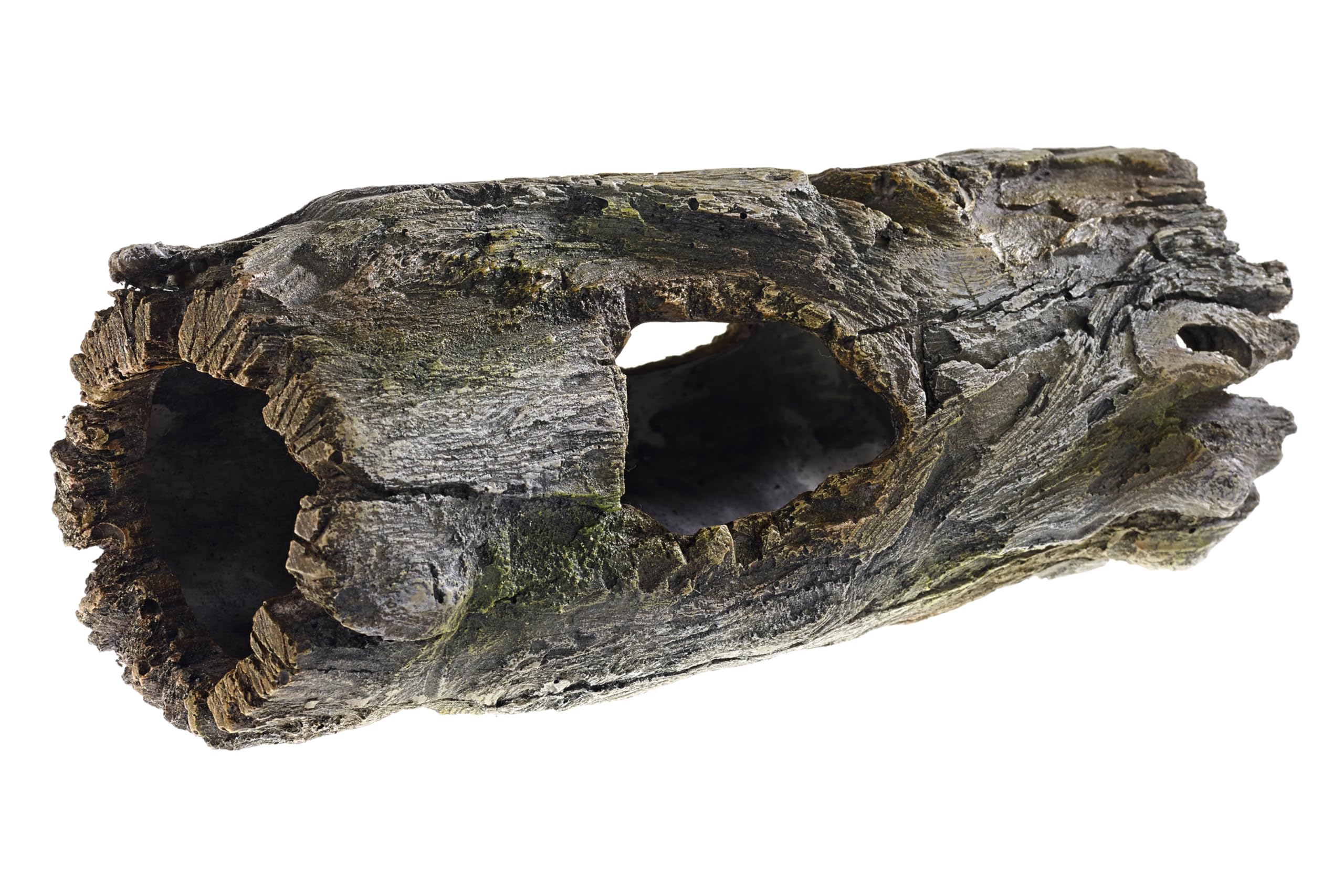 CLASSIC Driftwood Chunky Grey Hideaway Aqaurium Onament 225 x 90 x 90 mm | Hand-Painted Resin Decoration for Freshwater Fish Tanks & Aquascapes — image 1