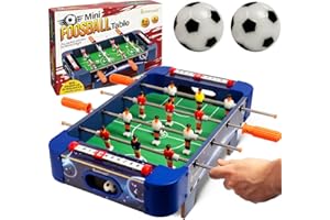 Mini Foosball Table for Kids and Adults – 21-Inch Mini Soccer Game, Mini Soccer Table Game for Family Play