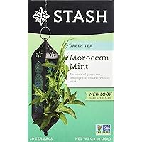Stash Tea Moroccan Mint Green Tea - Caffeinated, Non-GMO Project Verified Premium Tea with No Artificial Ingredients, 20 Coun